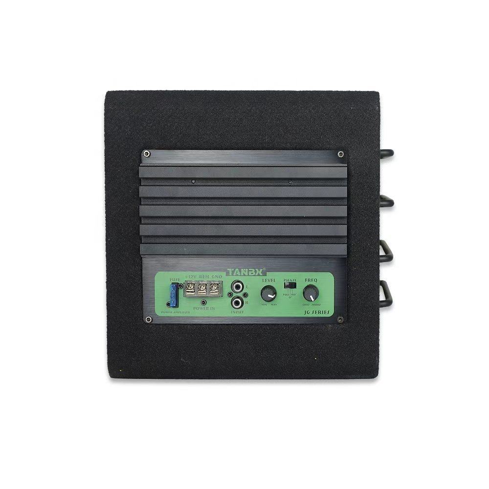 TANBX 8inch Car Subwoofer with Amplifier 4 OHM Car Audio Active Trapezoid Subwoofer TB-LS800