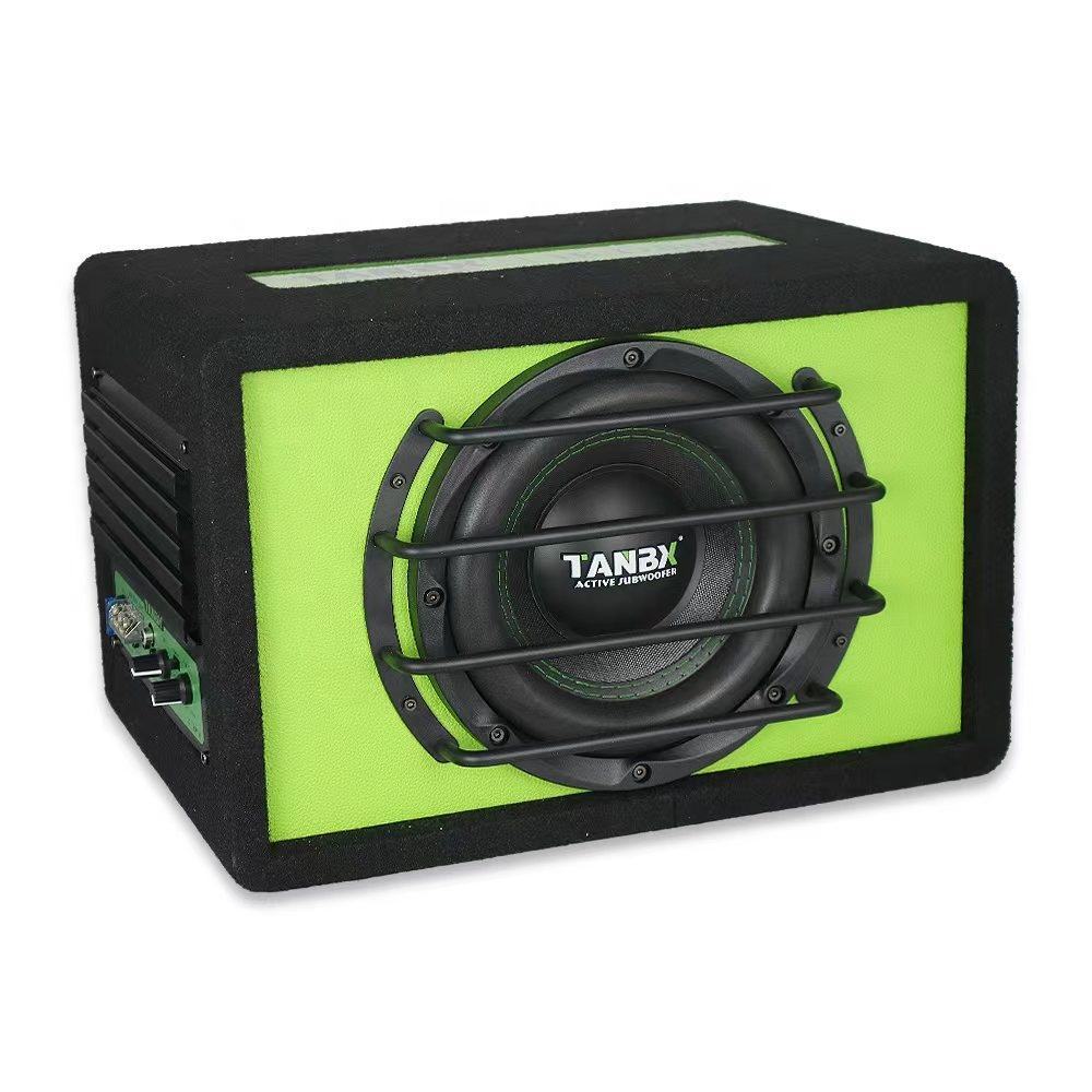 TANBX 8inch Car Subwoofer with Amplifier 4 OHM Car Audio Active Trapezoid Subwoofer TB-LS800