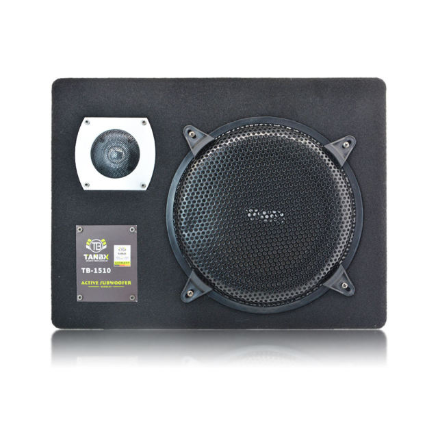 TANBX Competitive Price Car Audio Slim Active Subwoofer with Amplifier 10 Inch Car Bass Speaker with Tweeter TB-1510