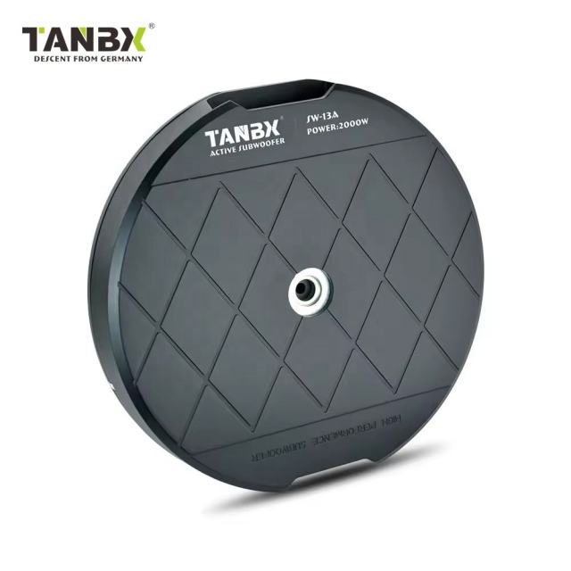 TANBX 800W 13 Inch Ultra-Thin Slim Car Active Subwoofer Pure Bass Spare Tire Subwoofer with Under Seat Controller (SW13A)
