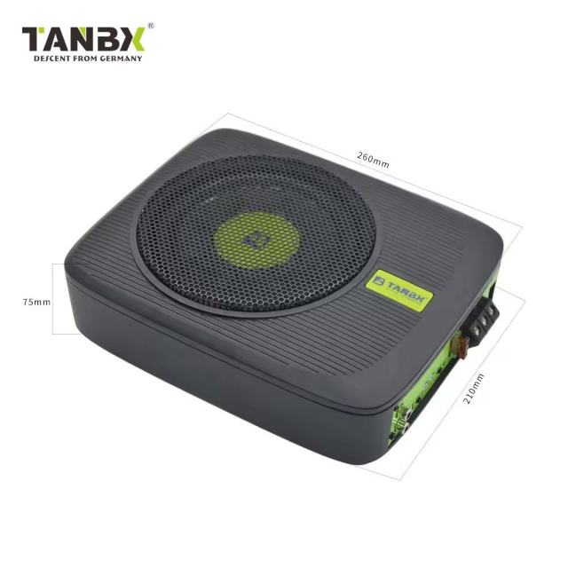 TANBX New Design 6.5 Inch Car Under Seat Ultra-thin Subwoofer with Amp SPL Ative Power Auto Slim Subwoofer