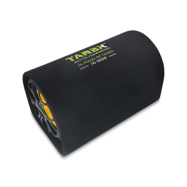 TANBX TB-JG-0110 10 Inch Active Car Subwoofer Tunnel Port Bass Speaker with Amplifier and Enclosure Box