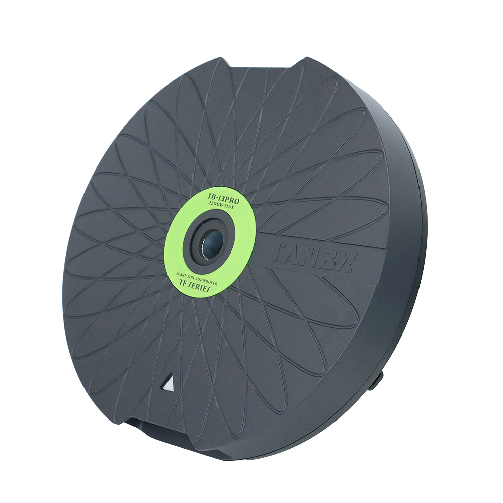 TANBX TB-13PRO 800W 13 Inch Ultra-Thin Active Car Subwoofer Spare Tire Bass System with Controller