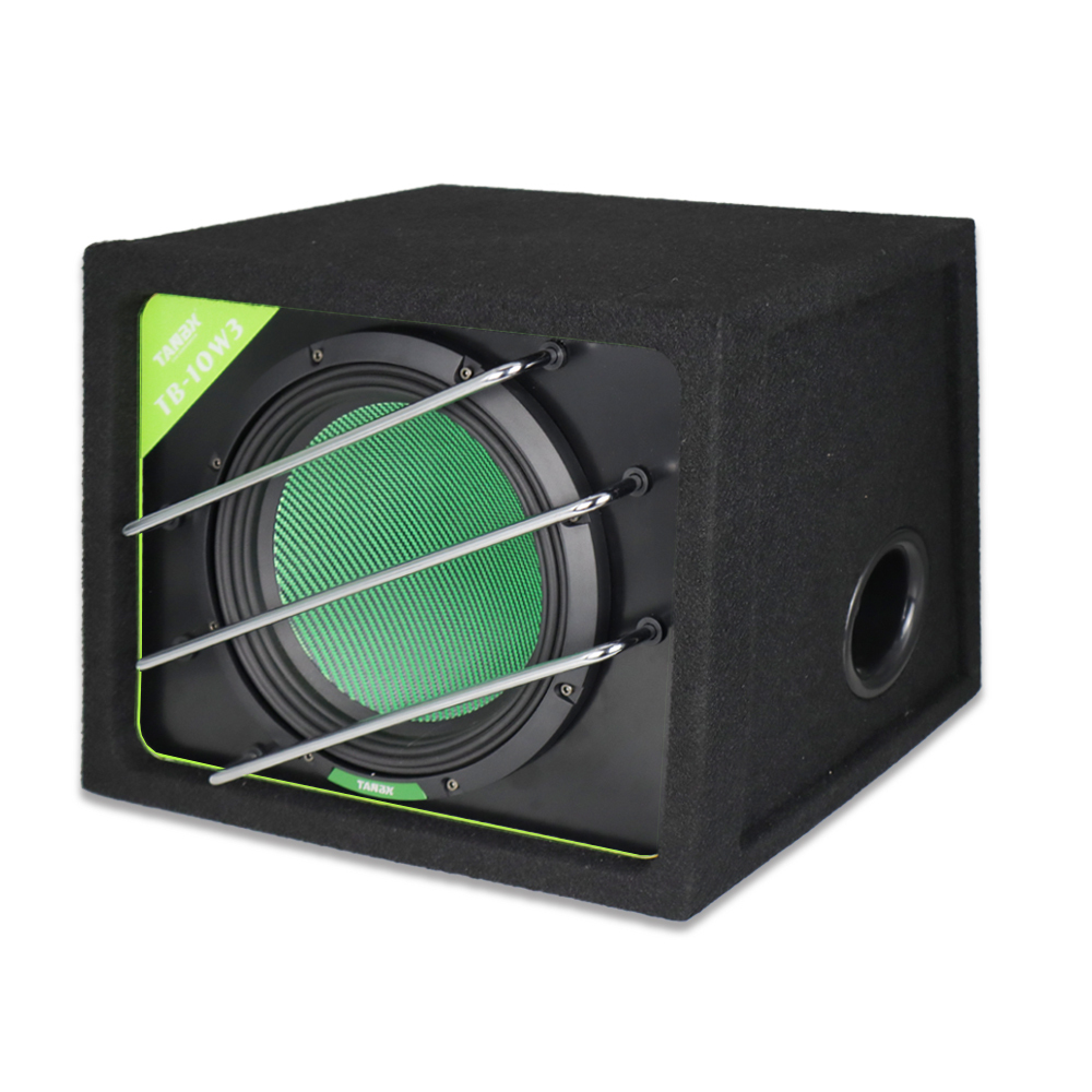 Factory Wholesale TB-10W3 10 Inch Active Car Subwoofer Trapezoid Bass Speaker with Amplifier and Enclosure Box