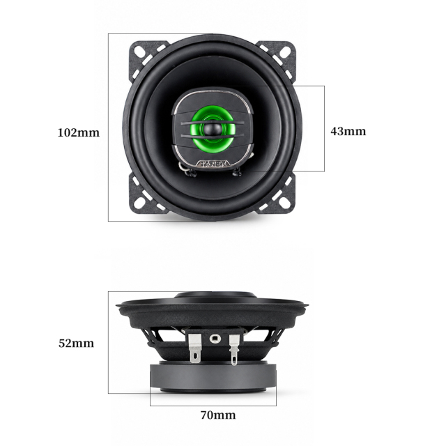Factory Large Supply High Quality Car Door Speakers Series Professional Car Audio 4 Inch Car Coaxial Speaker
