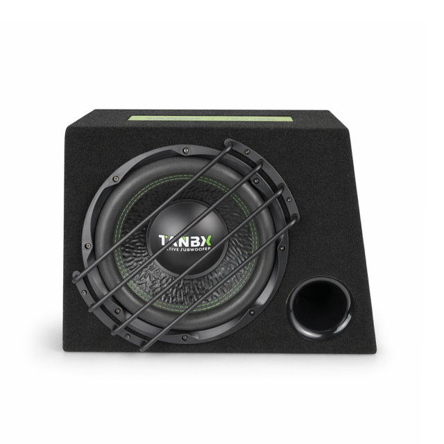 TANBX 12 Inch Big Power Trapezoid Subwoofer Car Audio Active with Box and Amp TB-1480 Single Coil 350W-550W 20-16000Hz