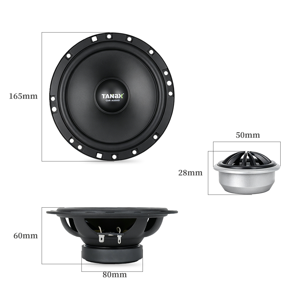 Factory Direct 6.5 Inch Car Component Speaker High Quality 2-Way Car Audio Speaker System OEM ODM