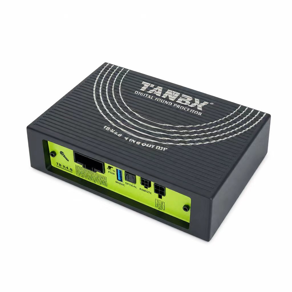 TANBX Car Audio 4IN8OUT DSP Amplifier Digital Sound Processor with Microphone TB-K4.8