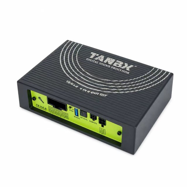 TANBX Car Audio 4IN8OUT DSP Amplifier Digital Sound Processor with Microphone TB-K4.8