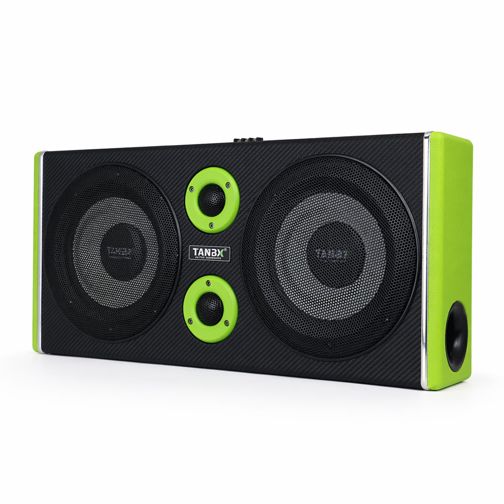 TB-DU8-05 8-Inch Dual Powered Subwoofer Box with Tweeters