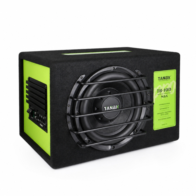 Wholesale Car Audio 10inch 1000W Plastic Subwoofer Box Powered Subwoofer DOUBLE COIL