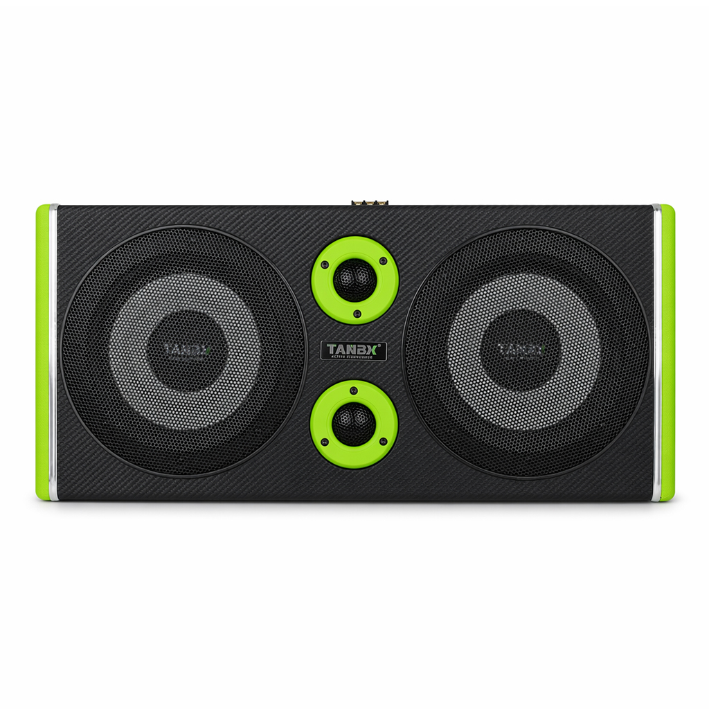 TB-DU8-05 8-Inch Dual Powered Subwoofer Box with Tweeters