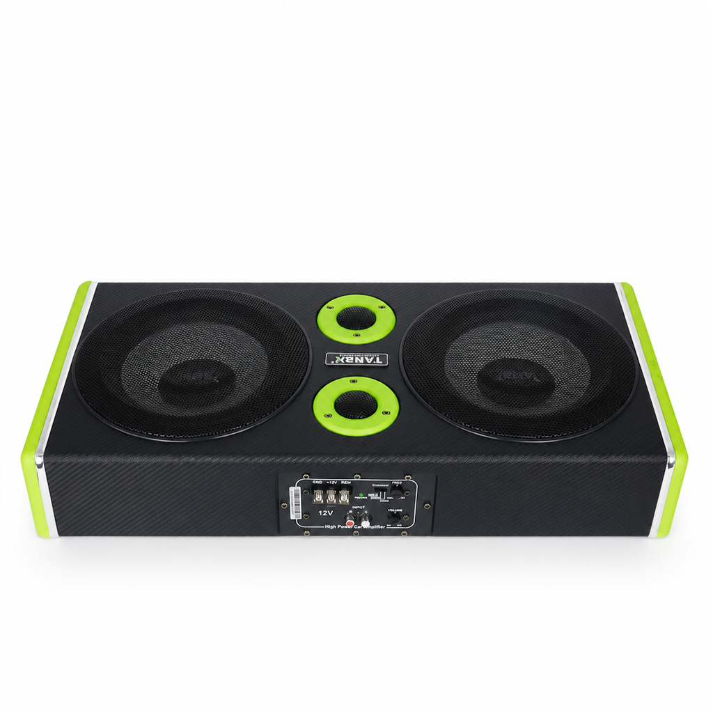 TB-DU8-05 8-Inch Dual Powered Subwoofer Box with Tweeters
