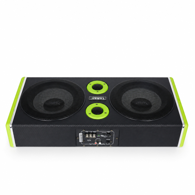 TB-DU8-05 8-Inch Dual Powered Subwoofer Box with Tweeters