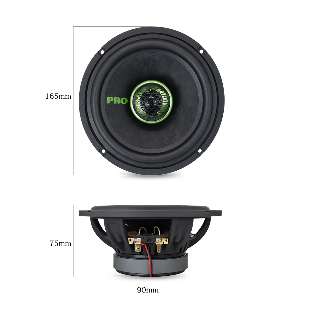 TANBX TB-6501 6.5 Inch Coaxial Car Audio Speaker 300W 4 Ohm Full Range Car Door Speaker 80W RMS