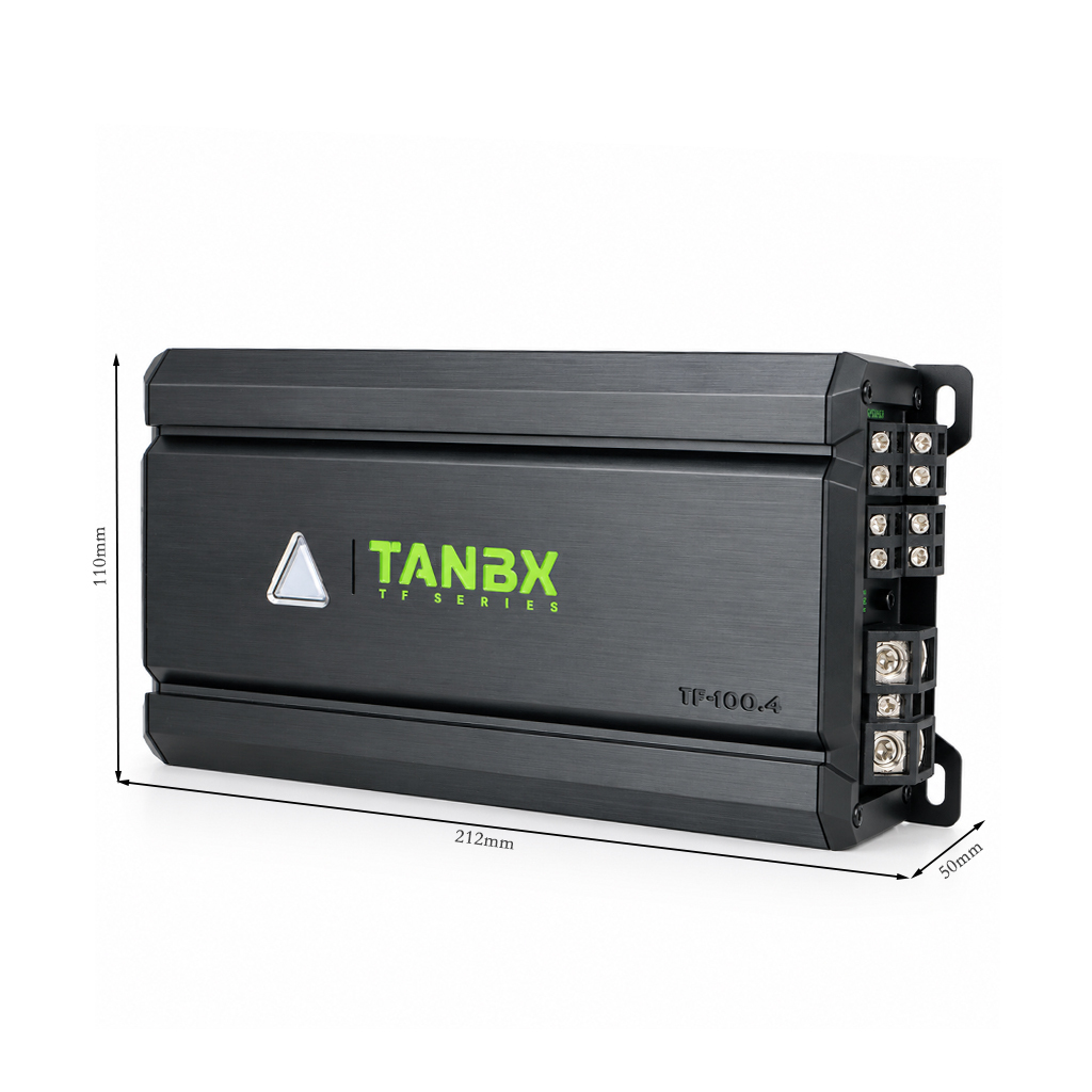 TANBX TF-100.4 4 Channel Class D Car Audio Amplifier 800W 2 Ohm 4 Ohm 110W x 4 RMS Auto Amplifier