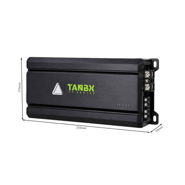 TANBX TF-1200.1 1 Channel Class D Car Audio Amplifier 1000W RMS 1 Ohm Monoblock Subwoofer Power Amplifier