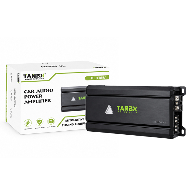 TANBX TF-1200.1 1 Channel Class D Car Audio Amplifier 1000W RMS 1 Ohm Monoblock Subwoofer Power Amplifier