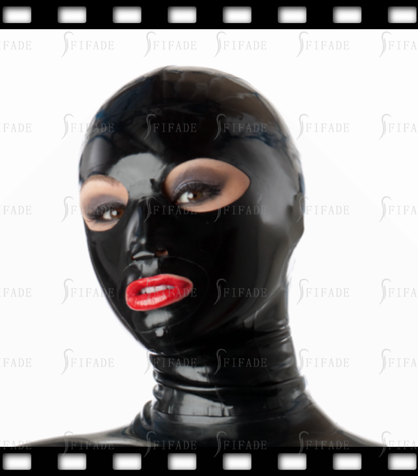 Latex Catsuit Bassic Hoods Maks Classic Big Eyes Holes Sexy Wet Hoods