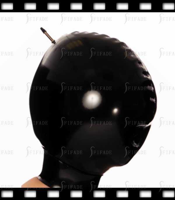 Latex Unisex Hoods Infallible Masks BDSM Garments Breathing Control