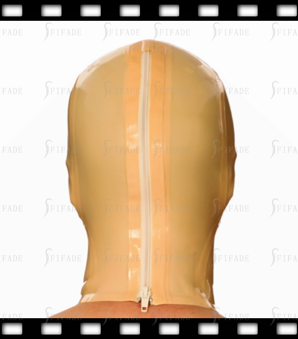 Latex Catsuit for Men Hoods Mask Eyes Wide Trims Classic