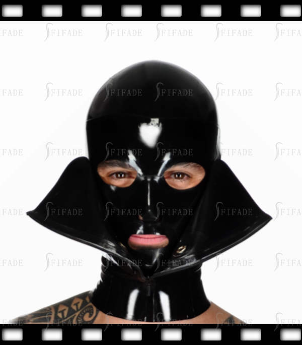Latex Hoods Unisex Double Layer Unique Cool Face Cover Breathing Control