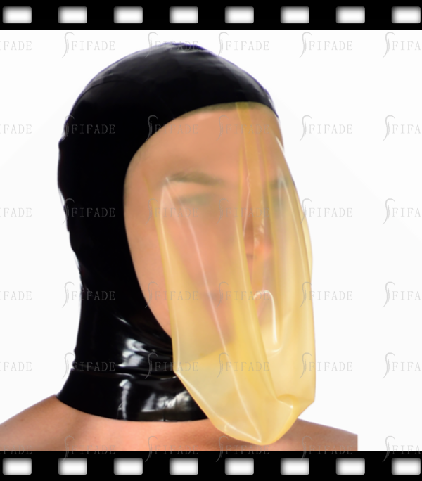 Latex Rubber Hoods Mask for Men BDSM Big Breathing Bag Heavy Play Customized 0.4mm