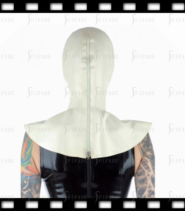 Latex Rubber Gummi Hoods Masks Nun Style Open Face White Color Customized 0.4MM