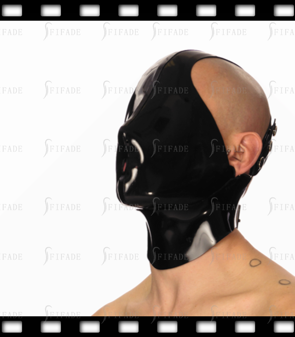 Latex Rubber Hoods Face Bondage Hoods Mask BDSM Play Sexy Cool Tiny Mouth Hole Customized