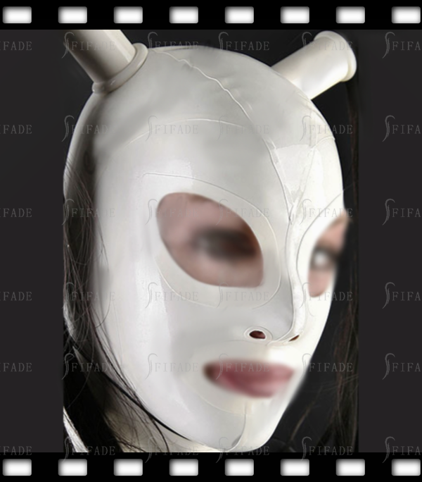 Latex Rubber Gummi 2 Hair Tube Hoods No Wigs Unisex Masks Hoods Fetish Wear Customized 0.4MM