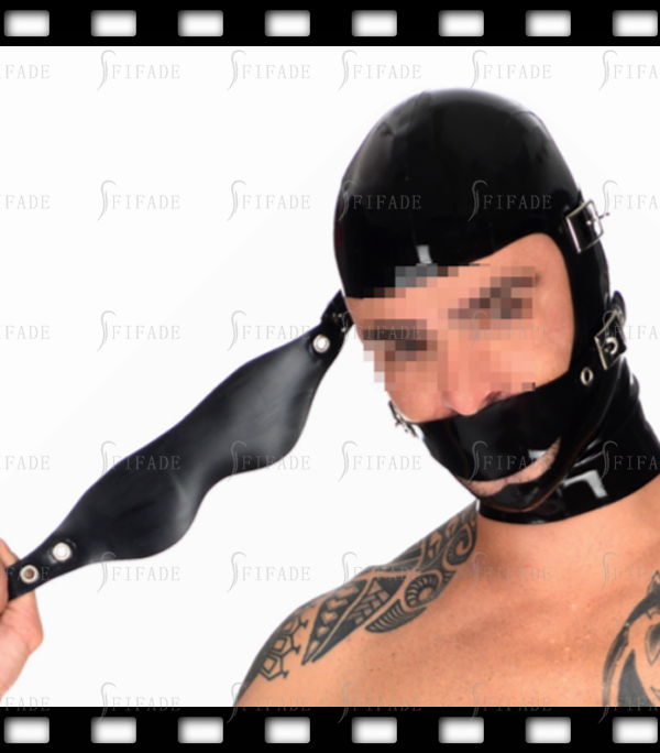Latex Hoods Mouth Eyes Cover Piece Style Open Face Hoods Masks Customized