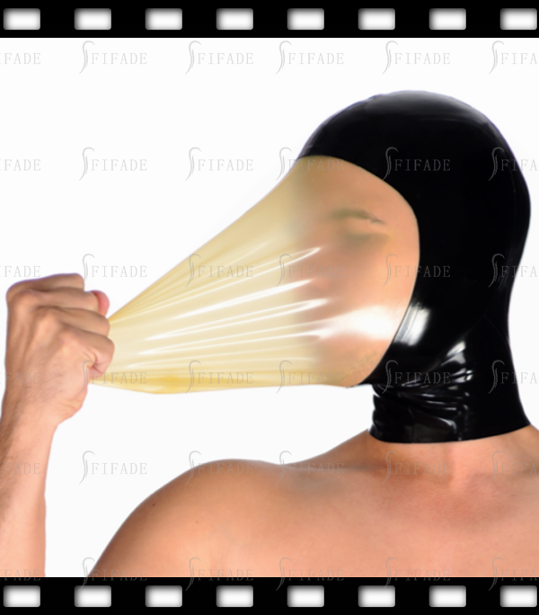 Latex Rubber Hoods Mask for Men BDSM Big Breathing Bag Heavy Play Customized 0.4mm