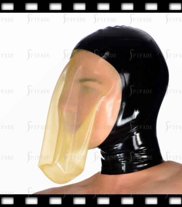 Latex Rubber Hoods Mask for Men BDSM Big Breathing Bag Heavy Play Customized 0.4mm