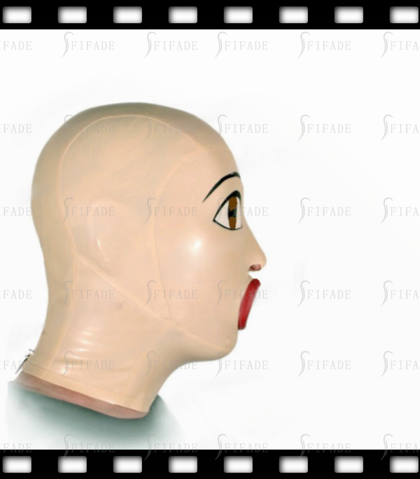 Latex Rubber Hentai Hoods Mask Mouth Condom Super Cool Eyes Small Holes Customized 0.4mm