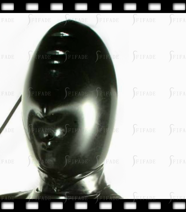 Latex Hoods Masks Air Pump BDSM Mask Hard Play Cool Customized 0.4mm thickness