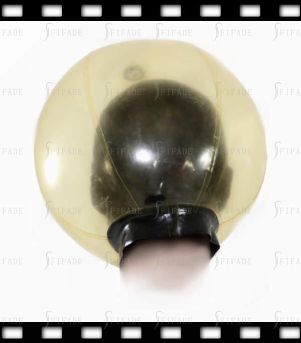 Latex Unisex Hoods Double Layer Infallible Masks BDSM Big Mouth Holes Blinder Style Wear 0.4mm