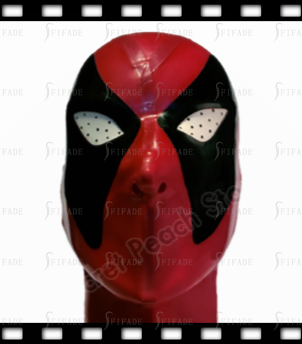 Latex Cosplay Hoods Mask Unisex Super Deadpool Cool Play Customized 0.4mm