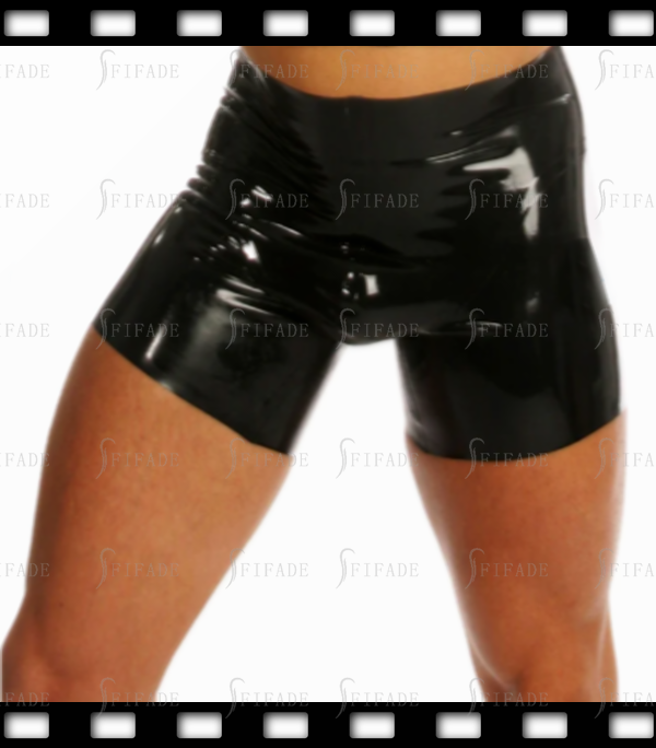 Latex Rubber Shorts for Mens Classic Crotch 3D Pocket Comfortable Cutting Customized 0.4MM