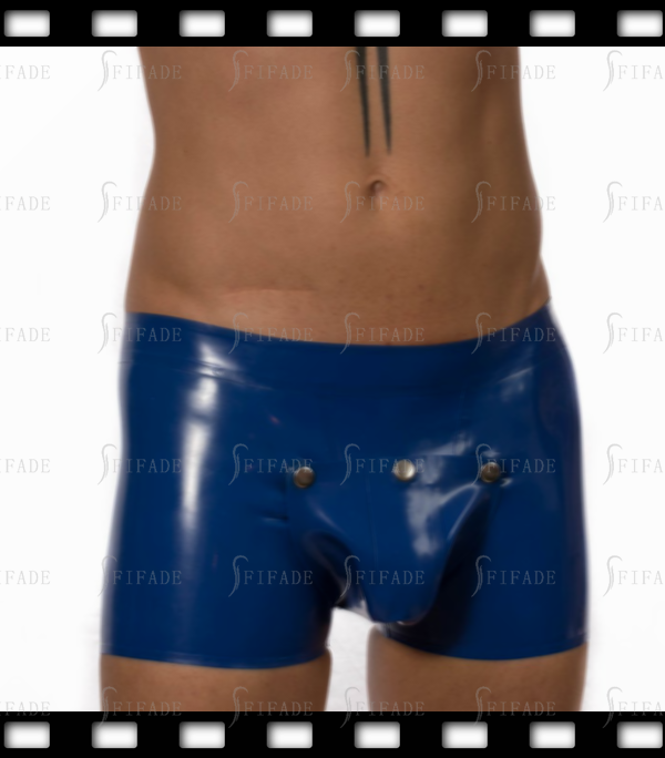 Latex Shorts for Men Boxer Crotch Holes with Cod Piece Customized 0.4MM