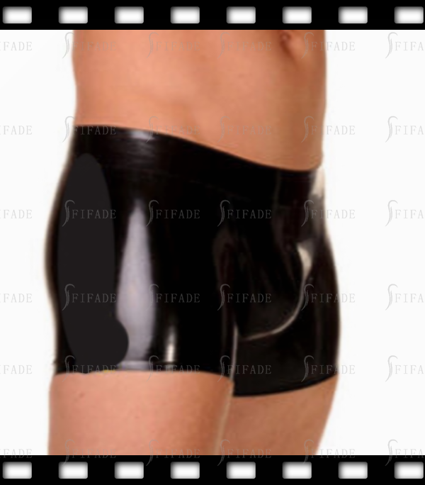 Latex Rubber Shorts for Mens Classic Crotch 3D Pocket Comfortable Cutting Customized 0.4MM