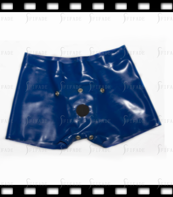 Latex Shorts for Men Boxer Crotch Holes with Cod Piece Customized 0.4MM