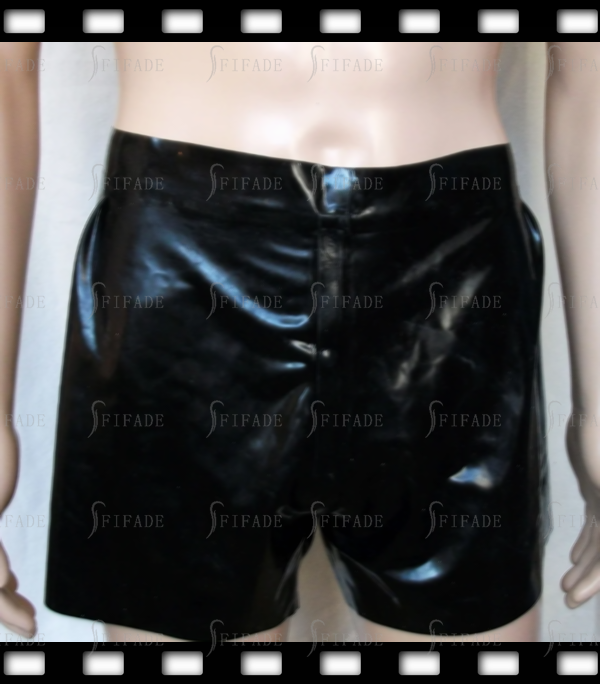 Latex Shorts For Men Short Baker Pants Casual Men's Shorts Pull On Customized 0.4mm