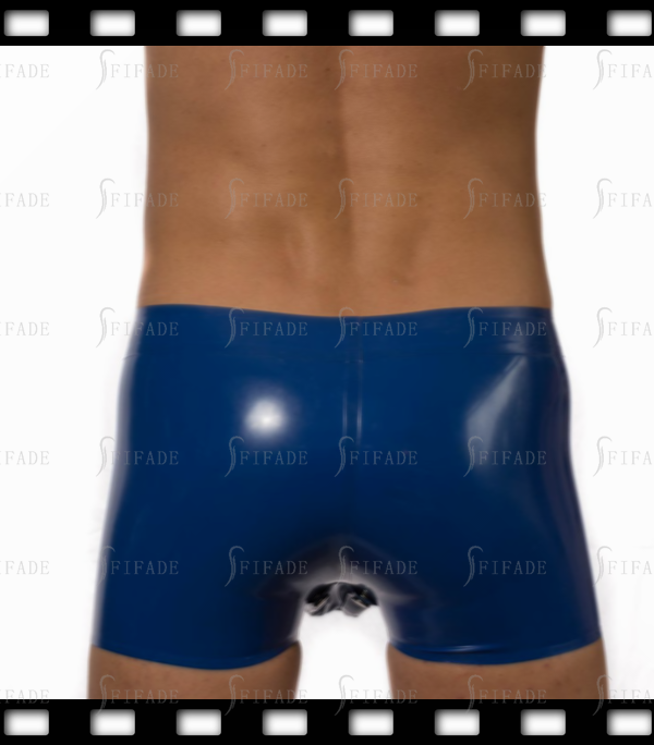Latex Shorts for Men Boxer Crotch Holes with Cod Piece Customized 0.4MM