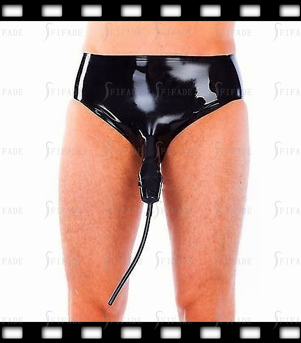 Latex Shorts BDSM SM Cosplay Shorts Unique Briefs Penis Ureter Customized 0.4mm
