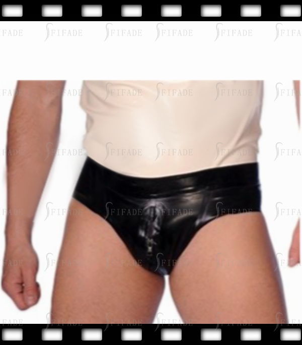 Latex Short Pants Simple Sexy Hipster Front 2 Way Zip Sexy Cool Customize .4mm XS-XXXL