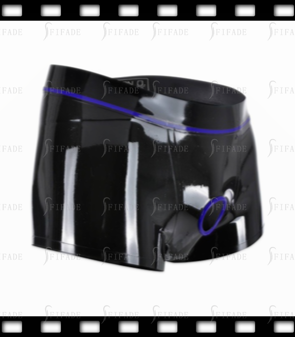 Latex Shorts for Men Front Hole Boxers with Trims Unique Sexy Customized 0.4MM
