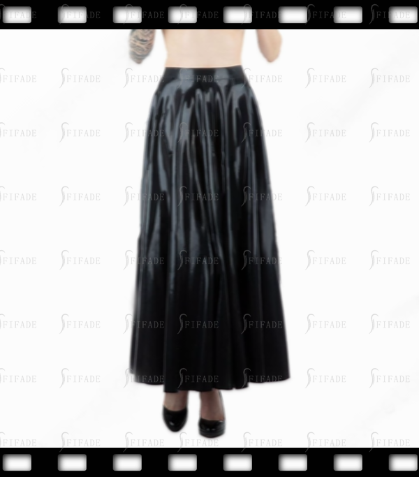 Latex Classic Skirts Pleated Full Length Customized 0.4mm