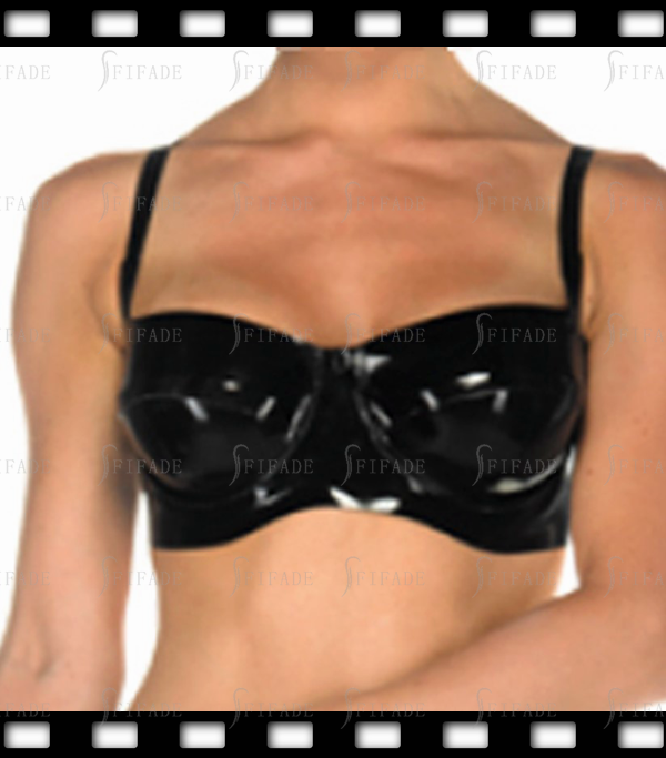 Latex Bra Classic Balconette Style Back Strap Adjustable Customized 0.4mm