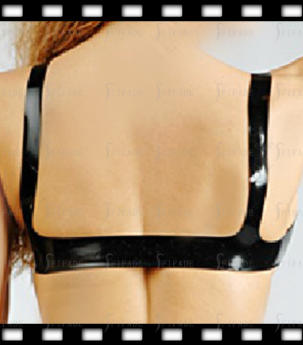 Latex Bra Classic Basic Sports Bar Black No Bra Rims Customized 0.4mm