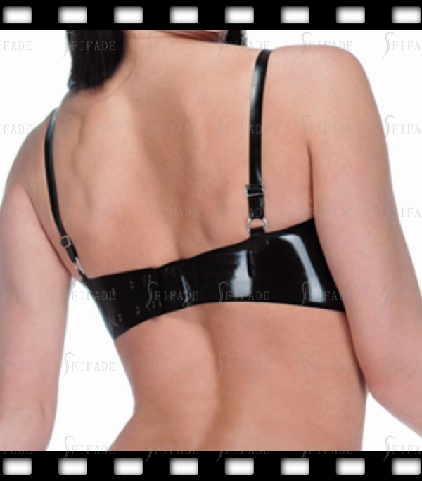 Latex Bar Chest Open Ruffles and Bowknot Deco Clubwear Play Customized 0.4mm